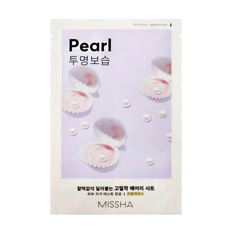 Тканинна маска для обличчя Missha Airy Fit Sheet Mask Pearl з екстрактом перлин, 19 г
