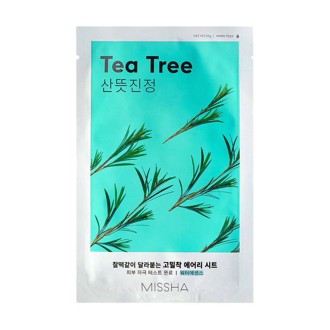 Тканинна маска для обличчя Missha Airy Fit Sheet Mask Tea Tree з екстрактом чайного дерева, 19 г